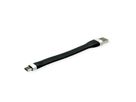 ROLINE USB 3.2 Gen 1 Silicone Cable, A-C, M/M, black, 11 cm