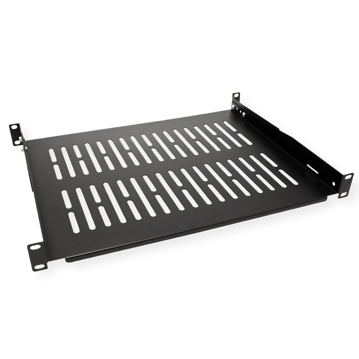 VALUE 19"-Fixed Shelf, 485 x 350mm, 1U, max. 25kg, black