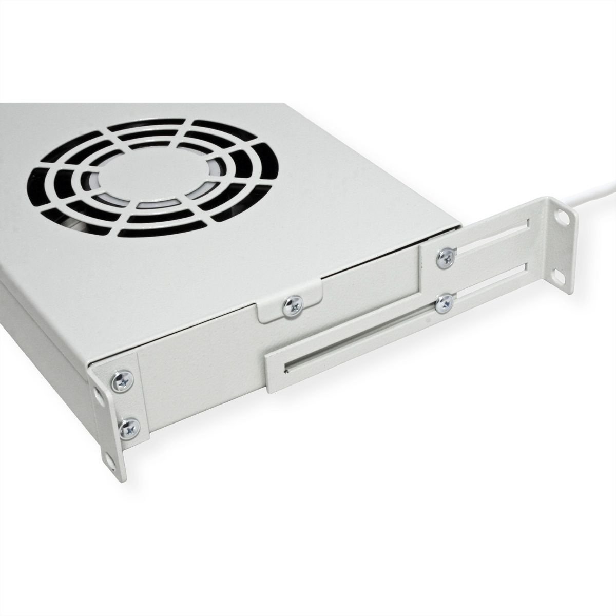 ROLINE 19-inch fan unit 2 fans, Thermostat grey