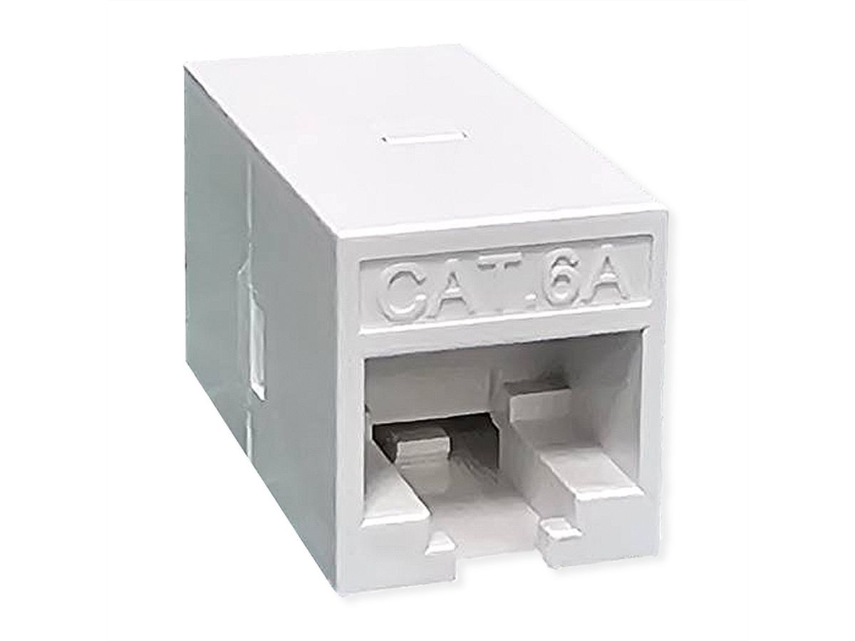 ROLINE RJ-45 Mini Inline Coupler, Cat.6A (Class EA), unshielded, white