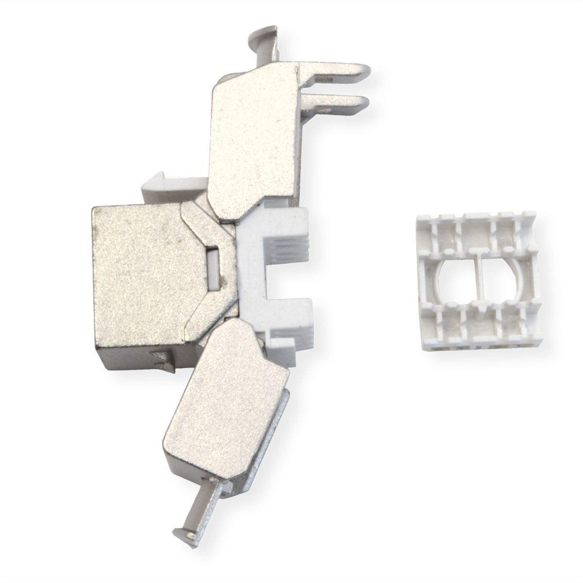VALUE Keystone Jack, Cat.8 (Class I), RJ-45, STP, Tool-Free, silver