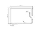 19" Cable Manager, 140x100mm, metal