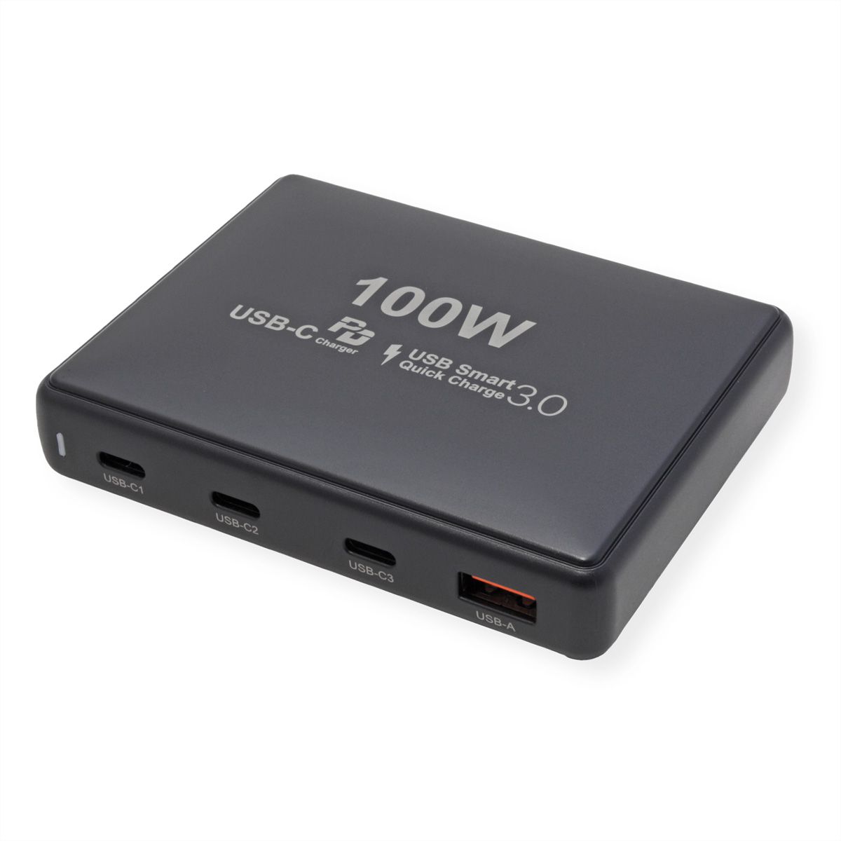 VALUE USB GaN Charger, 4 Ports, (3x USB-C, 1x USB-A), max. 100W