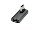 ROLINE Adapter, USB4 Gen 3x2, Aluminum, 90° rotated, Type C, M/F, silver