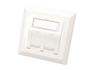 ROLINE Flush Mount Wall Oulet for Keystones, 2-port