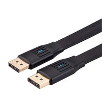 VALUE Flat DisplayPort Cable, v1.4, DP-DP, M/M, black, 1 m
