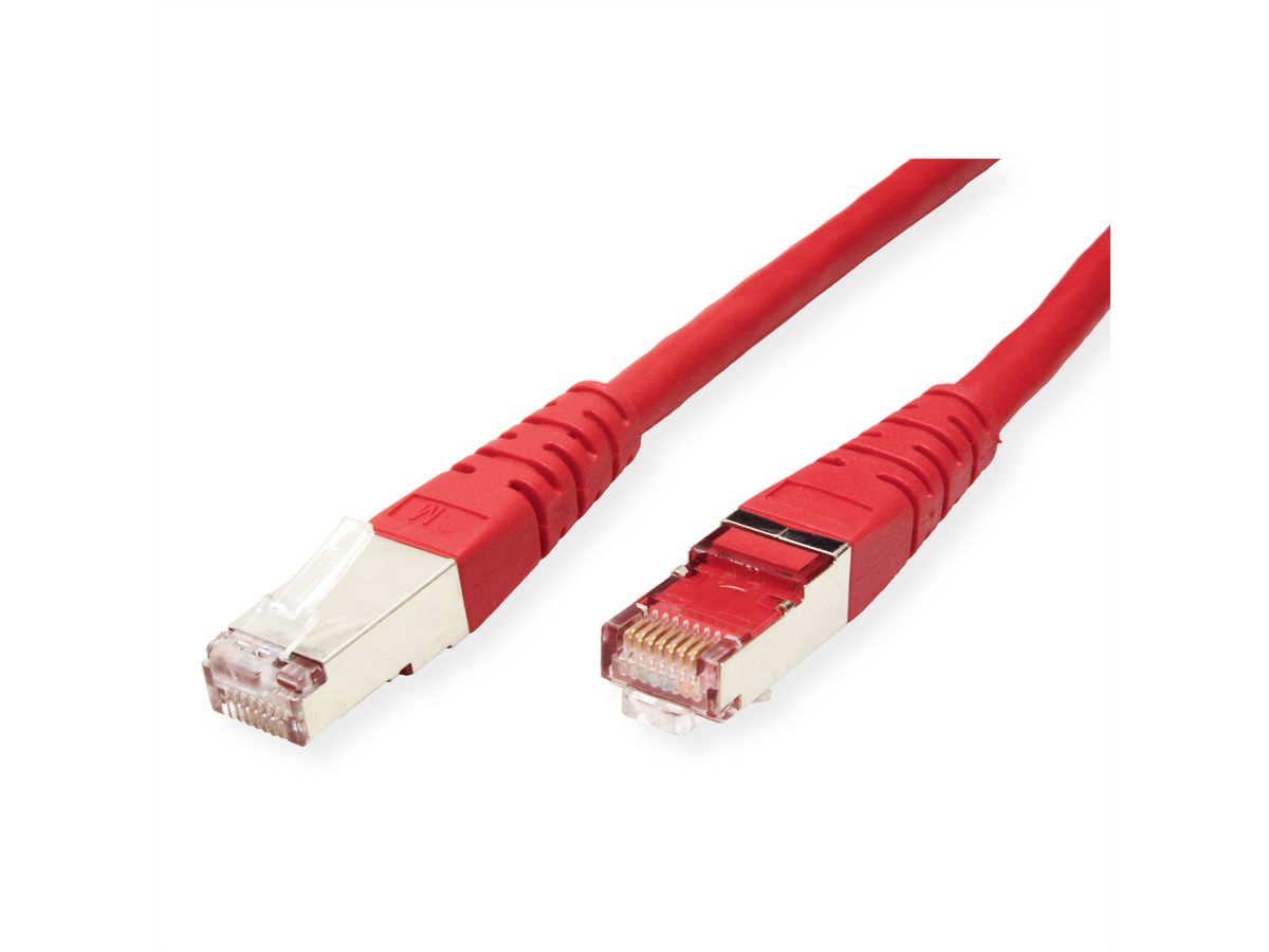 ROLINE S/FTP (PiMF) Patch Cord, Cat.6 (Class E), red, 0.5 m