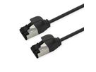 ROLINE U/FTP Patch Cord Cat. 8.1 (Class I), LSOH, SLIM, black, 2 m