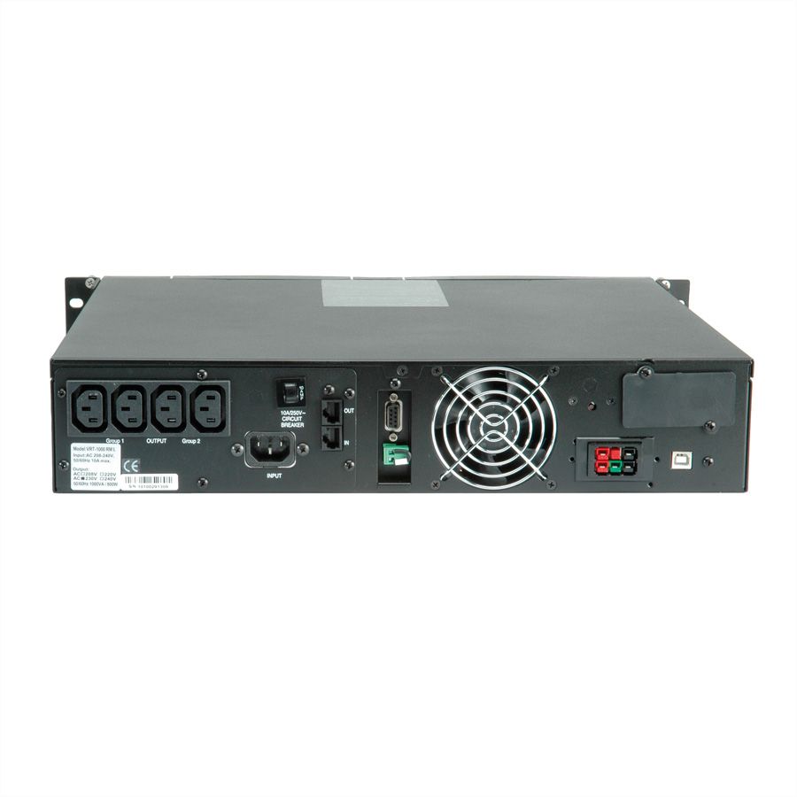 ROLINE ProSecure III 1500 RM2U - Online UPS, 19" Rack Version, black
