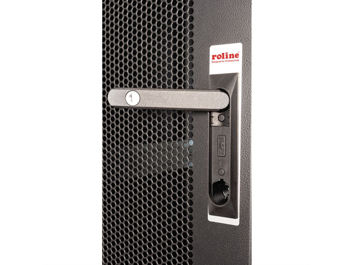ROLINE 19-inch server cabinet Basic 26 U, 600x1000 WxD perforated black ...