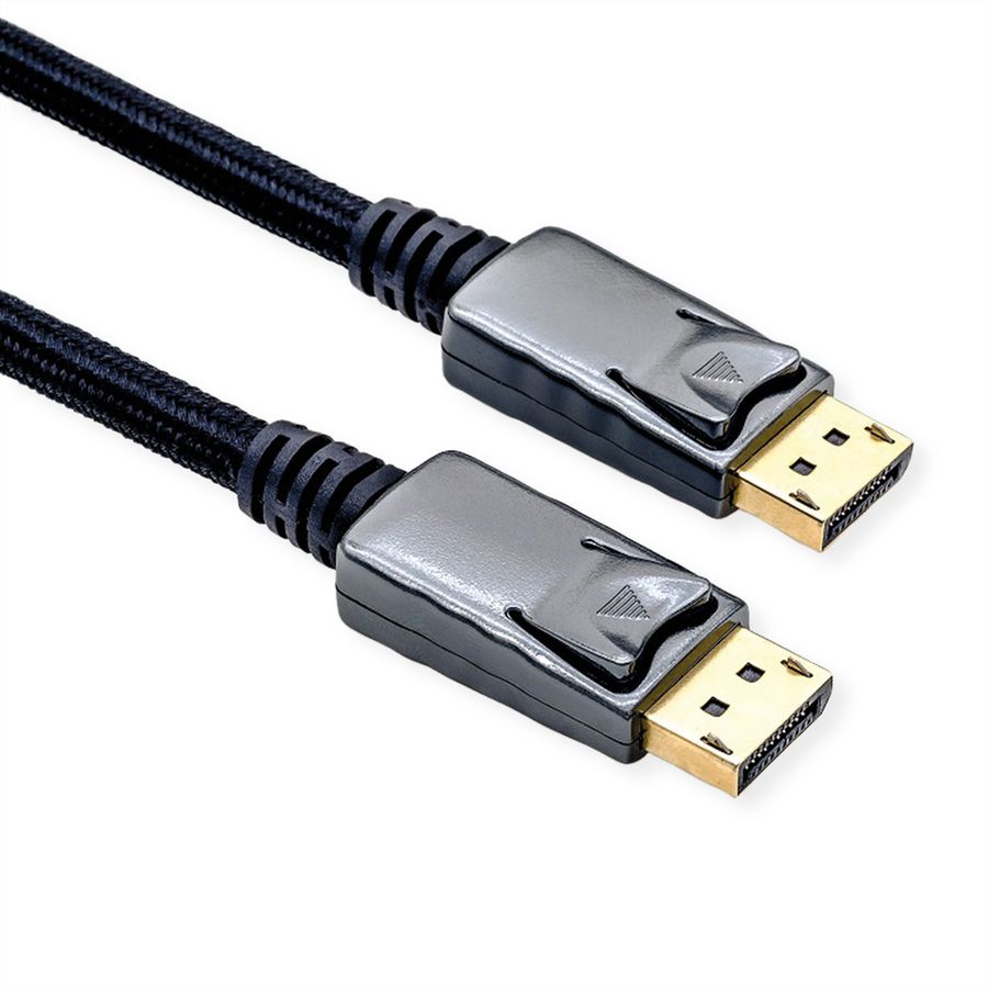 ROLINE DisplayPort Cable, v1.4, DP-DP, M/M, black / silver, 1 m
