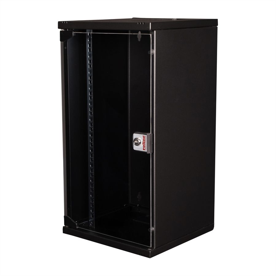 ROLINE 10-inch wall-mounted housing 12 U, 312x300 WxD black