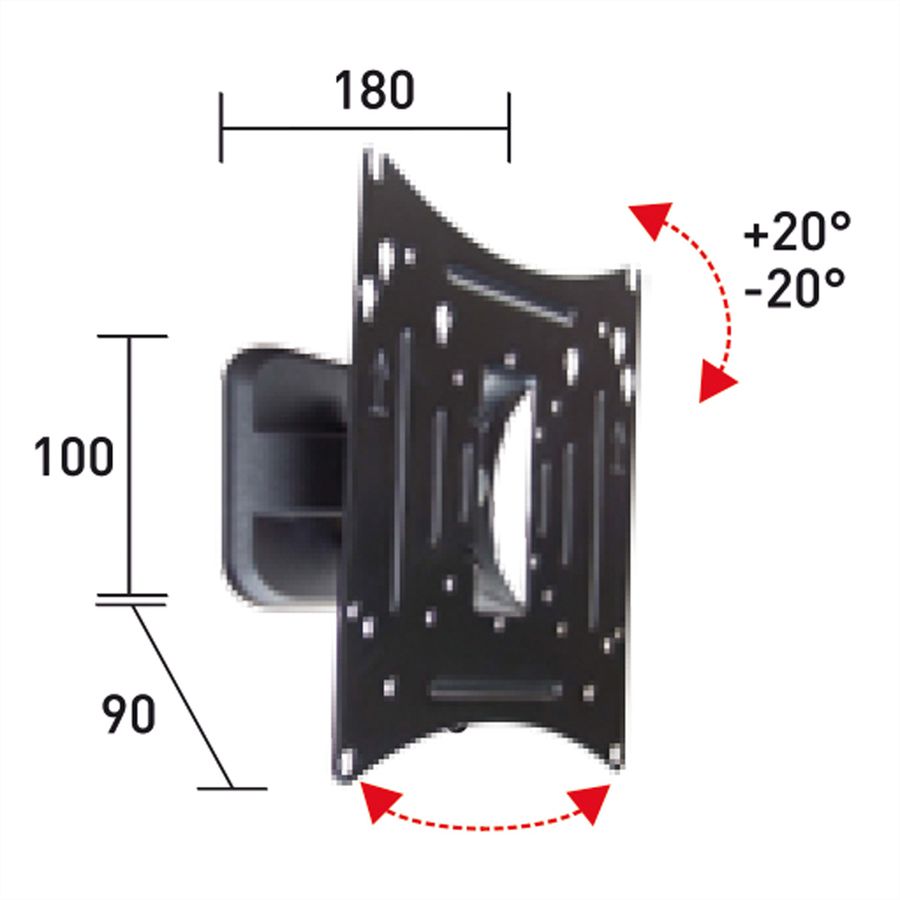ROLINE LCD Monitor Arm, Wall Mount, 2 Joints