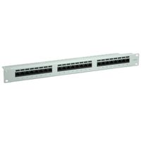 VALUE Cat.6 (Class E) 19" Patch Panel, 24 Ports, UTP, grey