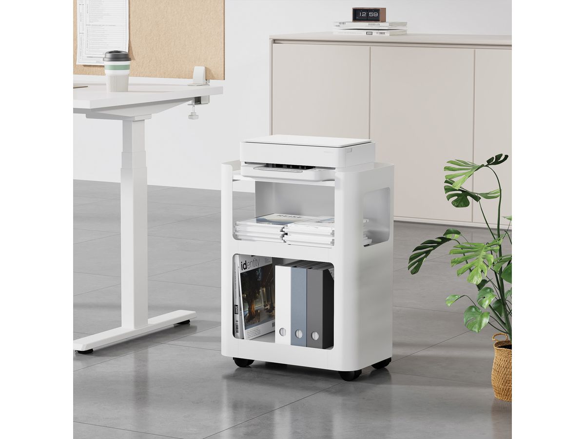 VALUE Open Shelf Mobile Cabinet, white