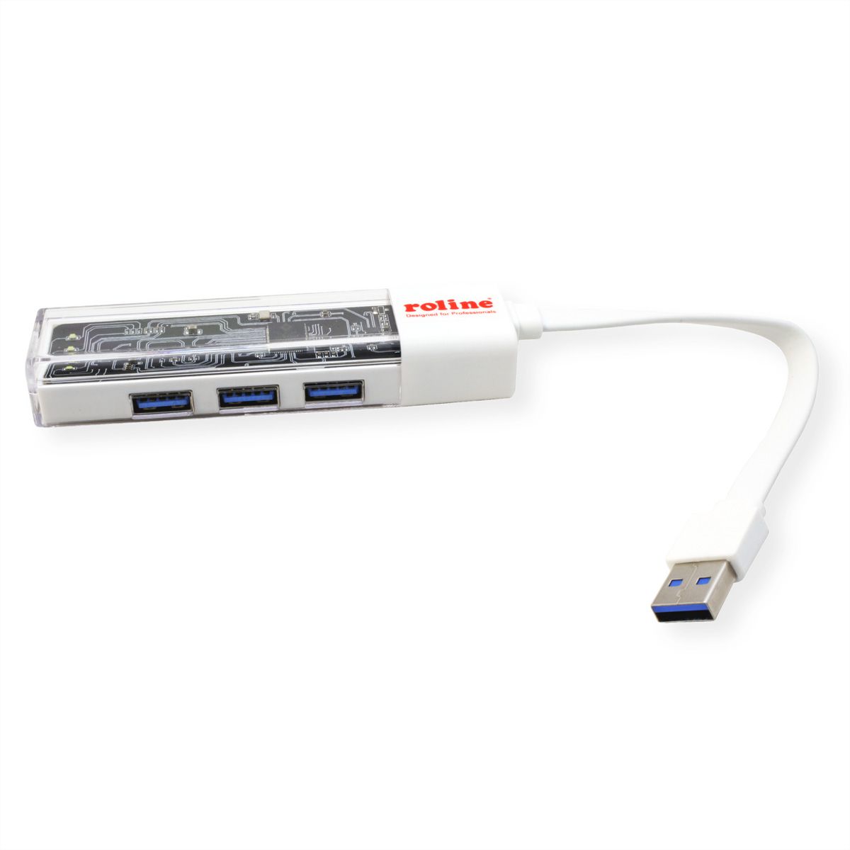 ROLINE USB 3.2 Gen 1 Hub, 4 Ports, Type A+C host connection cable