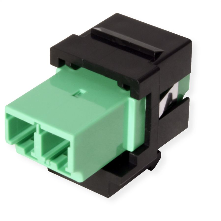 ROLINE Fiber Optic Keystone Jack, LC/LC Duplex, Singlemode, OS2, APC