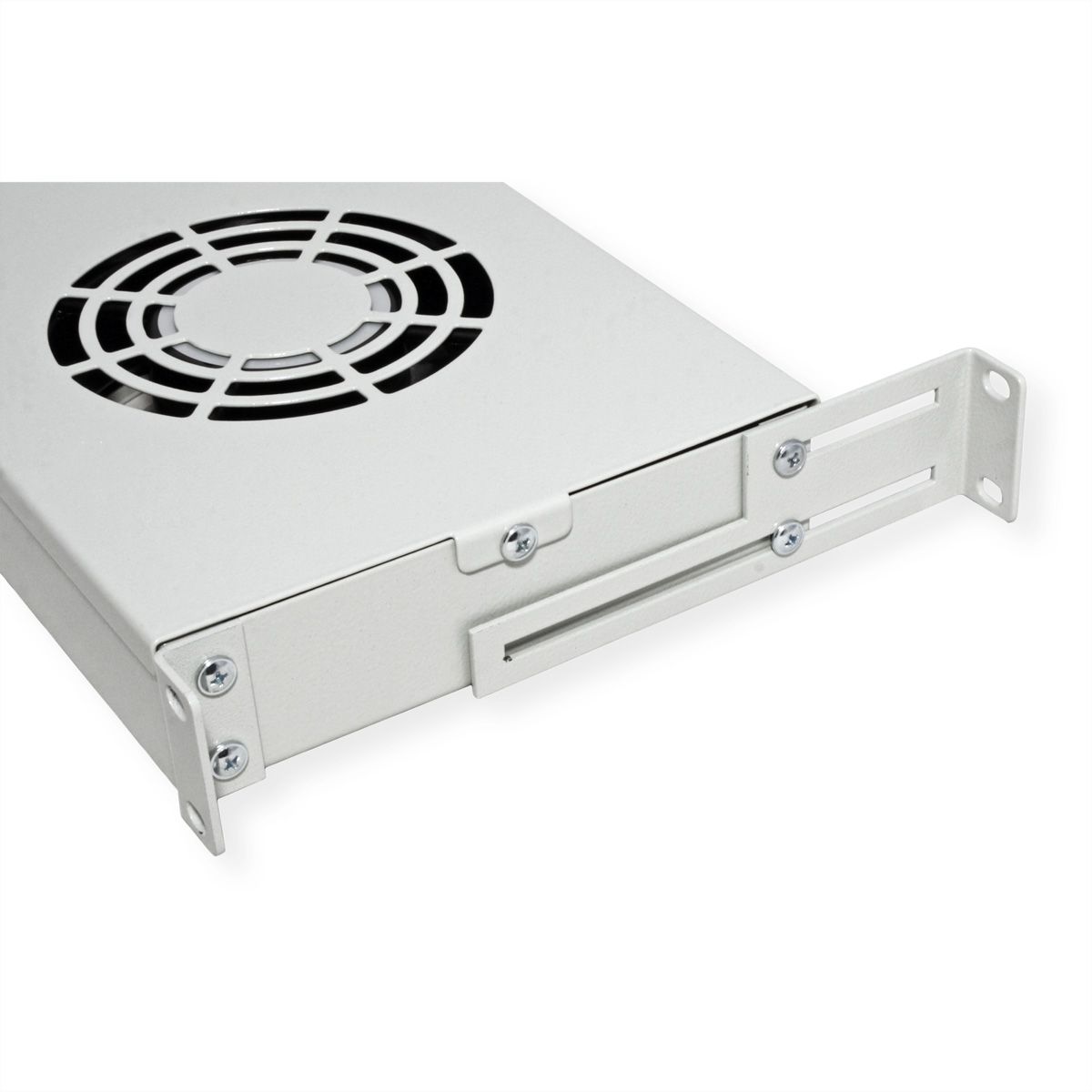 ROLINE 19" Fan unit with 2 fans, ON/OFF grey