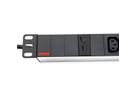 ROLINE 19" PDU for Cabinets 8x IEC320 C13 - C14 M, 10A fused, Aluminium, 2 m