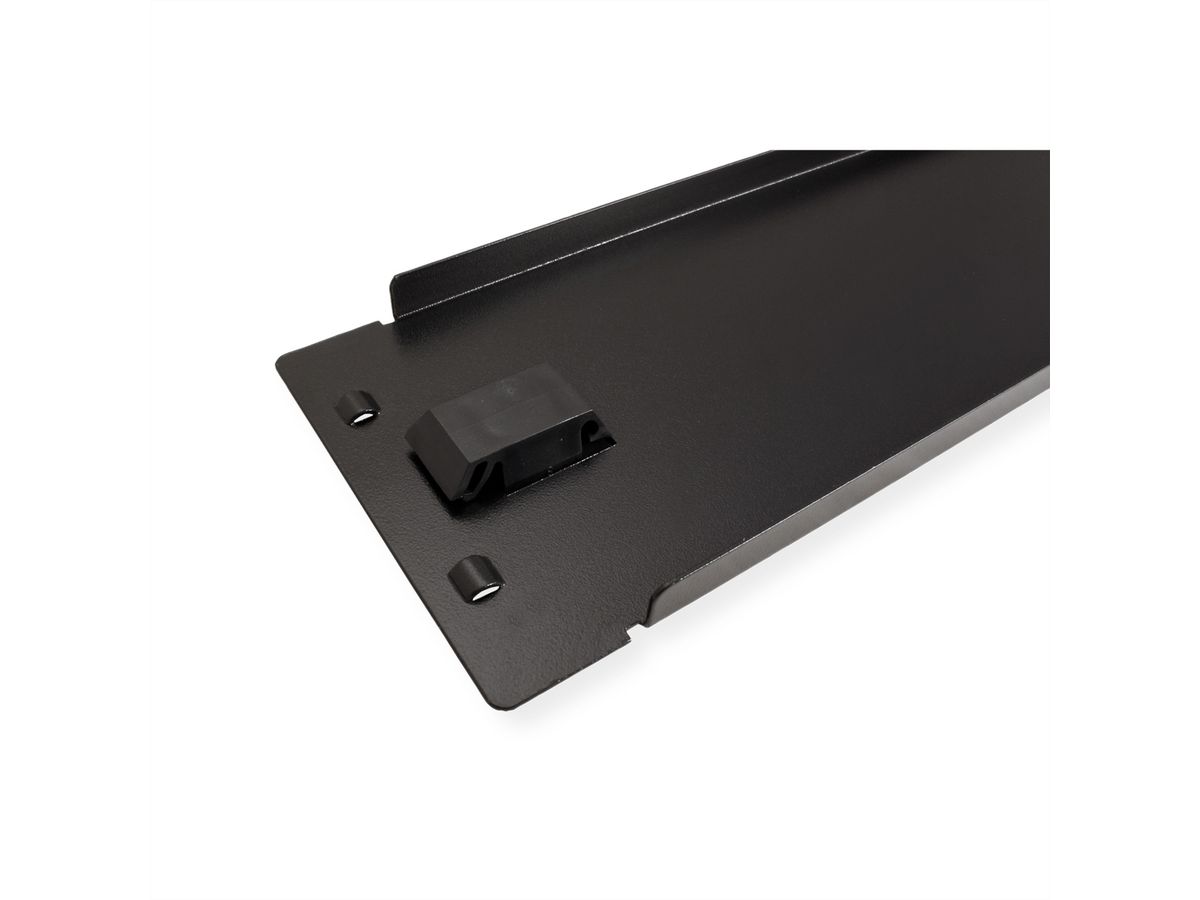 19" Blank Panel, Snap-in, 2U, Metal, RAL 9005 black