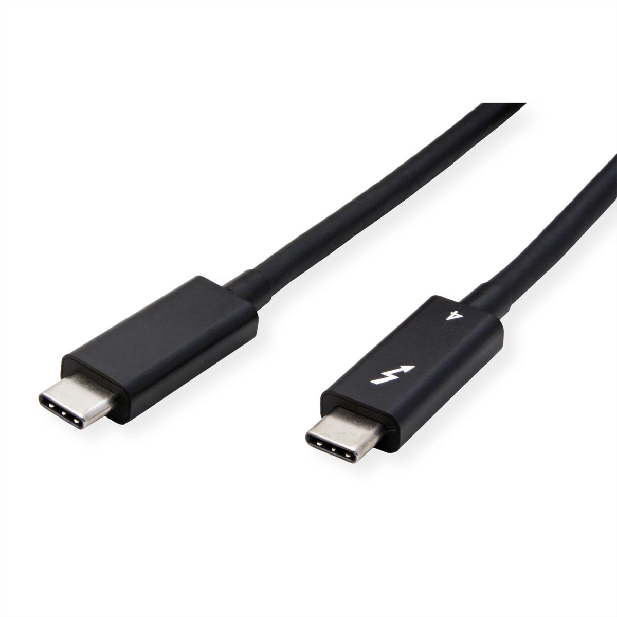 ROLINE Thunderbolt™ 4 Cable, C-C, M/M, 8K UHD-2, 40Gbit/s, 100W, active, black, 1.5 m