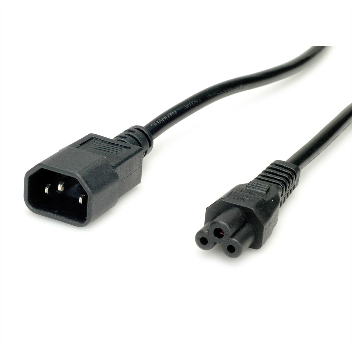 VALUE Power Cable IEC320/C14 Male - C5 Female, black, 1.8 m