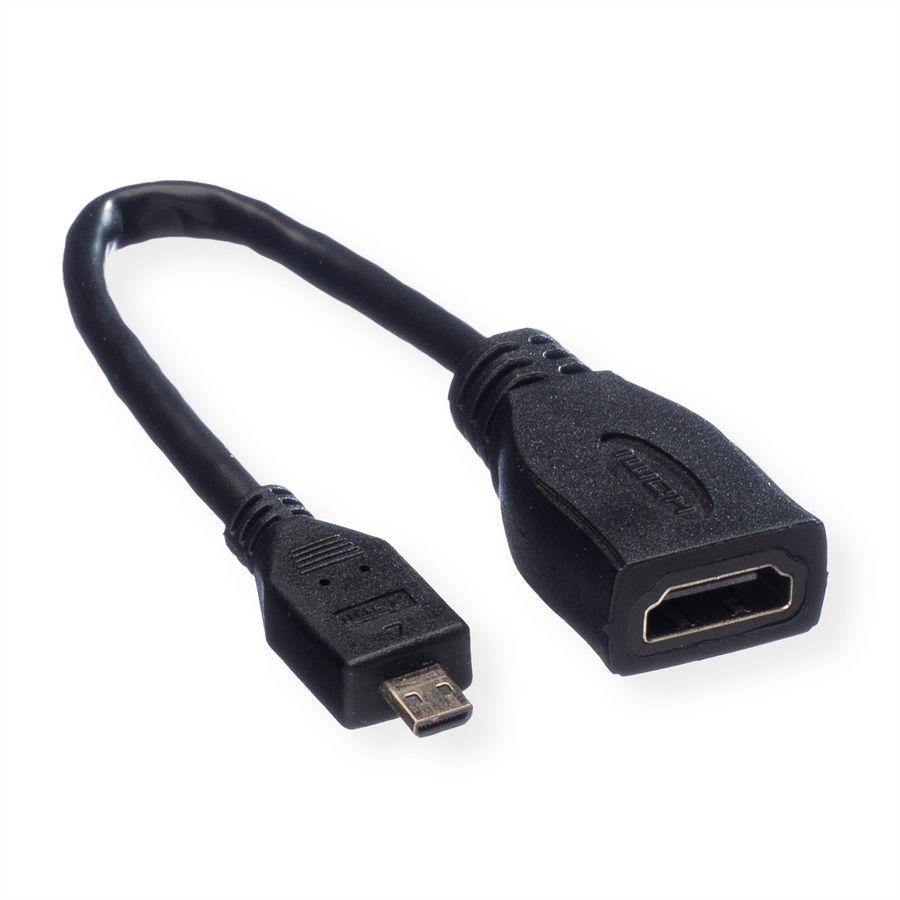 VALUE HDMI High Speed Cable + Ethernet, A - D, F/M, 0.15 m