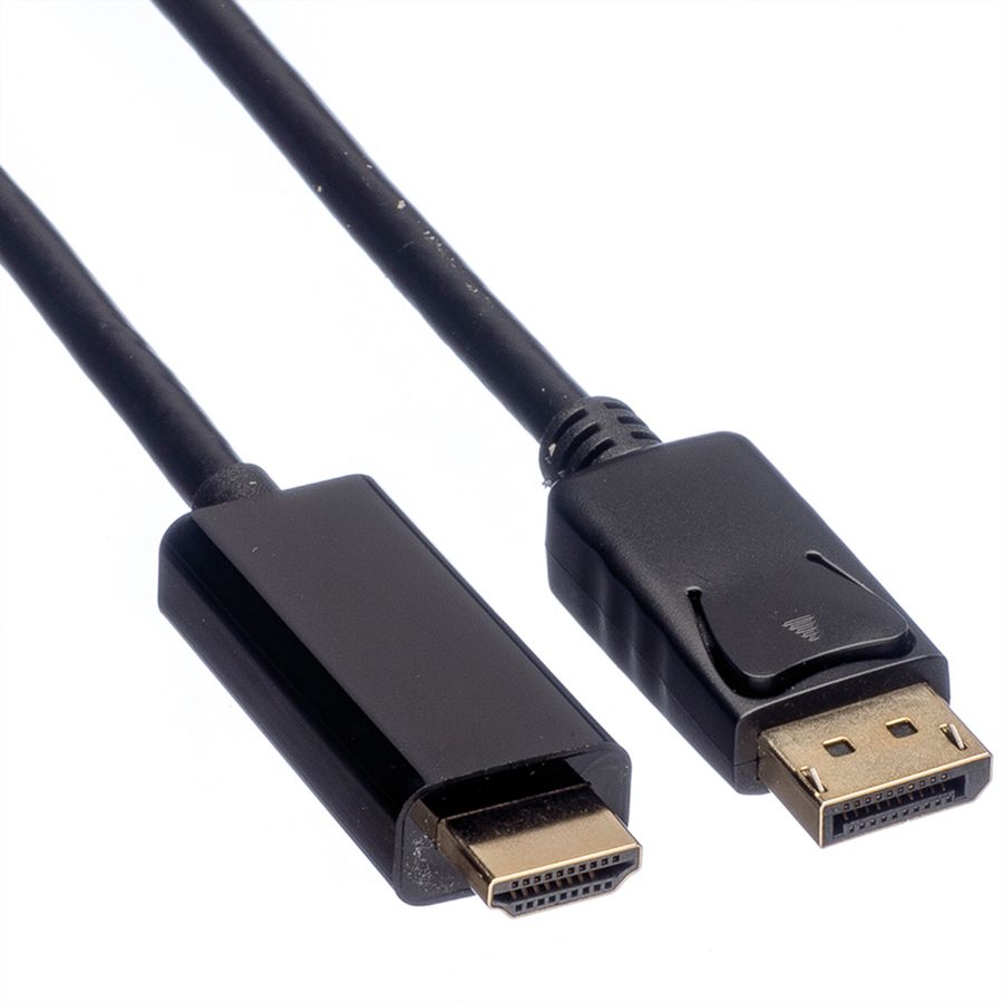 ROLINE DisplayPort Cable, DP - UHDTV, M/M, black, 1 m