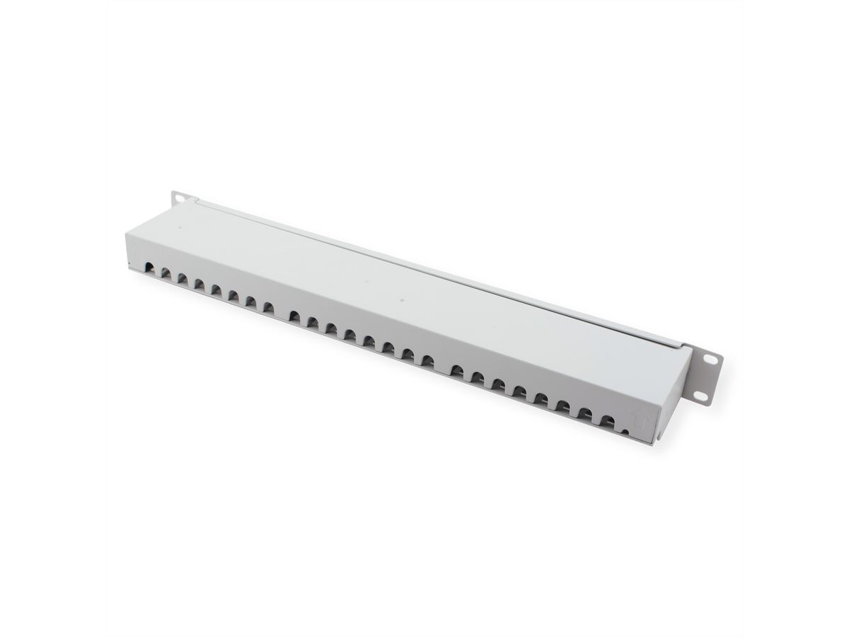 VALUE Cat.6A (Class EA) 19" Patch Panel, 24 Ports, shielded, grey