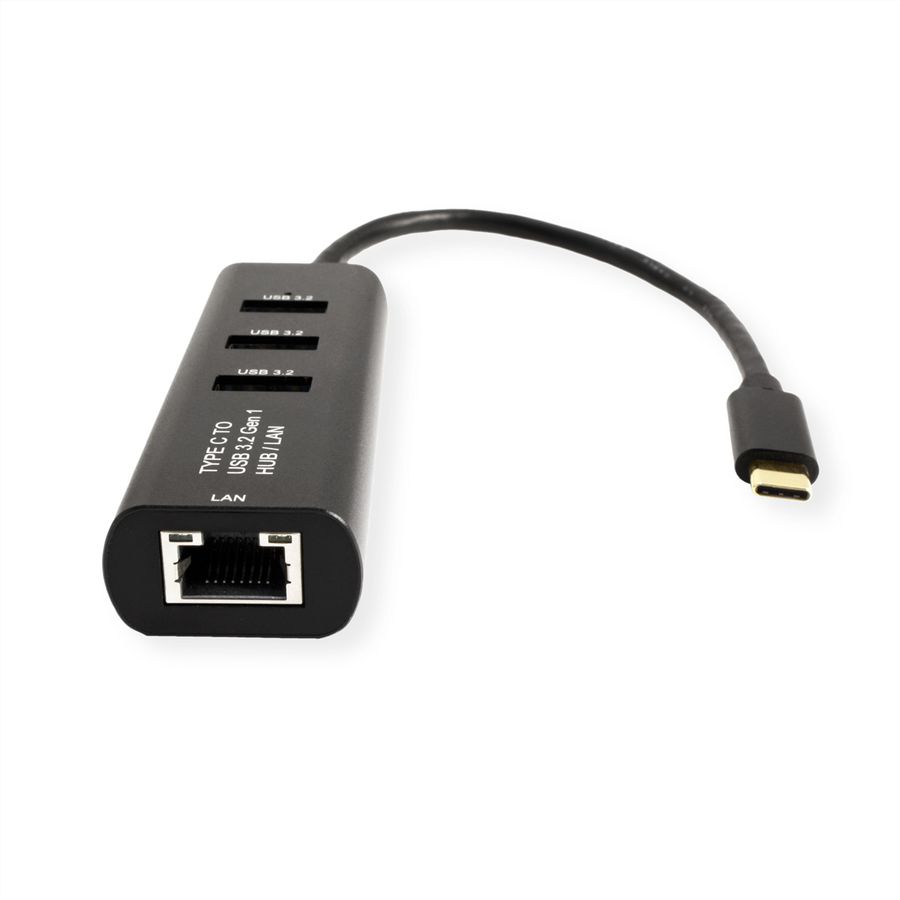STANDARD USB-C to Gigabit Ethernet Converter + Hub 3x