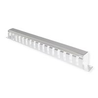 VALUE 19" Front Panel 1U with Patch channel 40 x 40 mm, grey