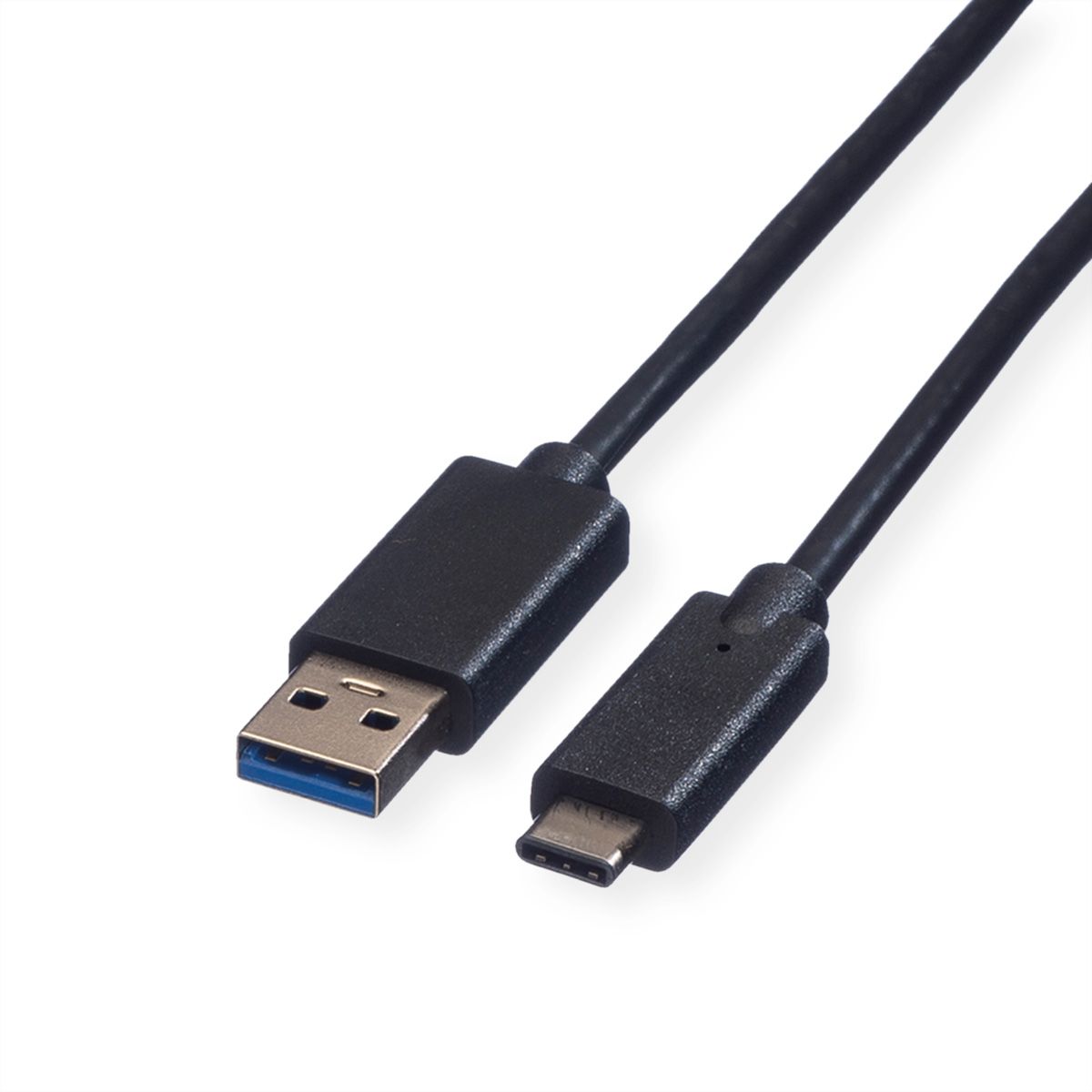 ROLINE GREEN USB 3.2 Gen 1 Cable, A-C, M/M, black, 2 m