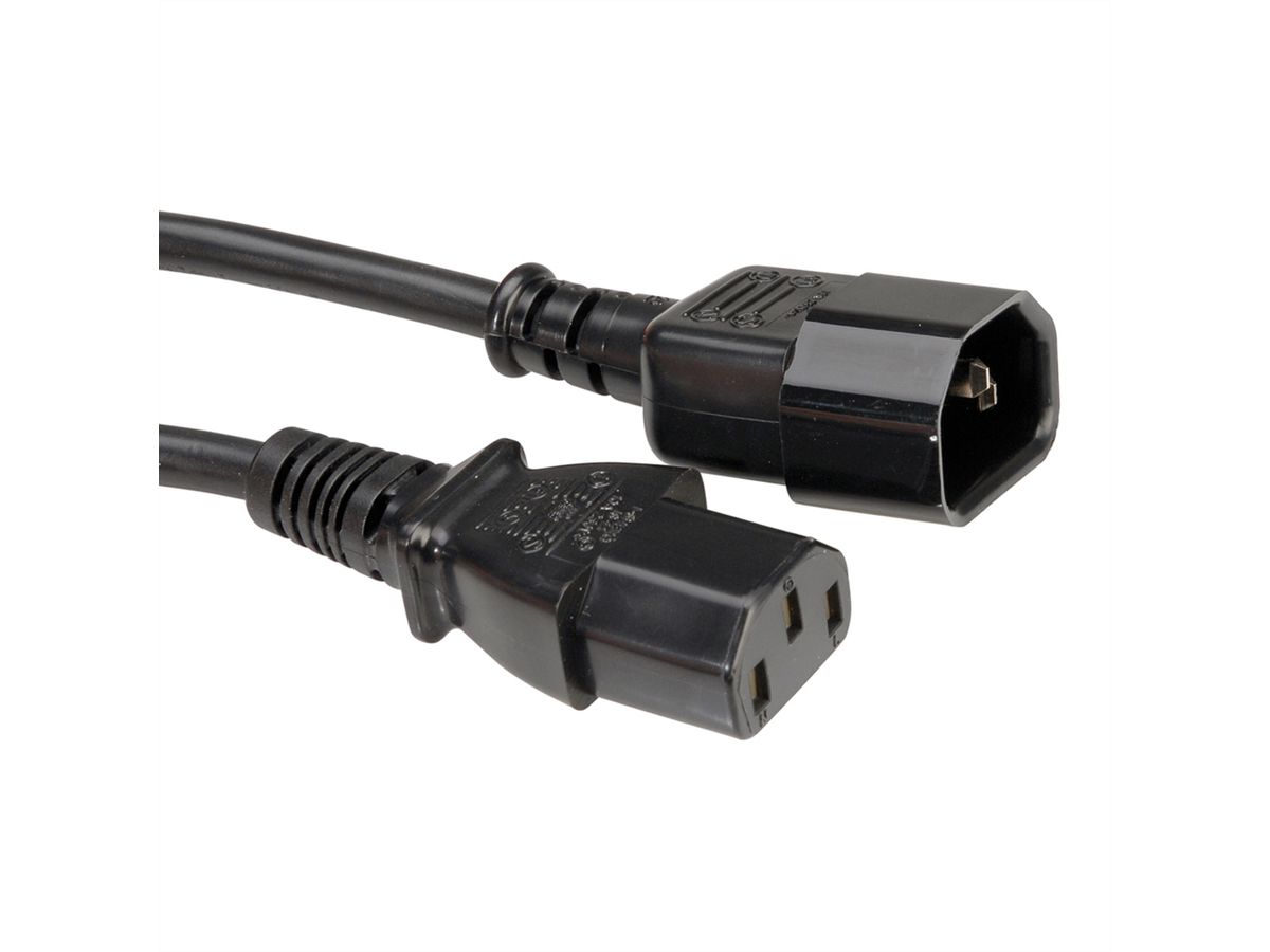 ROLINE Monitor Power Cable, IEC 320 C14 - C13, black, 0.5 m