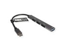 STANDARD USB 2.0 Hub, USB-C connector, 4x USB-A Ports (3x USB 2.0 + 1x USB 3.2 Gen1)