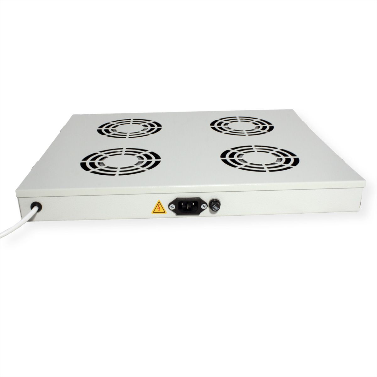 ROLINE 19-inch fan unit 4 fans, Thermostat grey