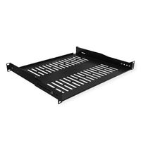 VALUE 19"-Fixed Shelf, 440 x 400mm, max. 25kg, 1U, U-Shape, black