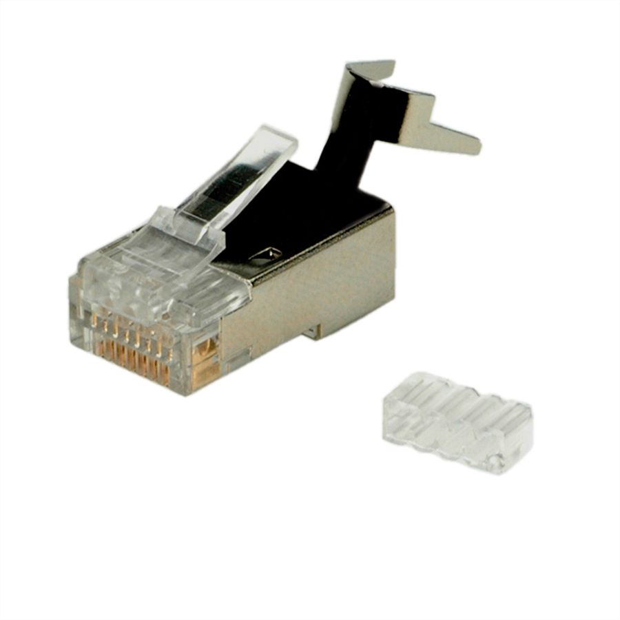 ROLINE Cat.6 (Class E) Modular Plug, STP, for Solid Wire, 10 pcs.