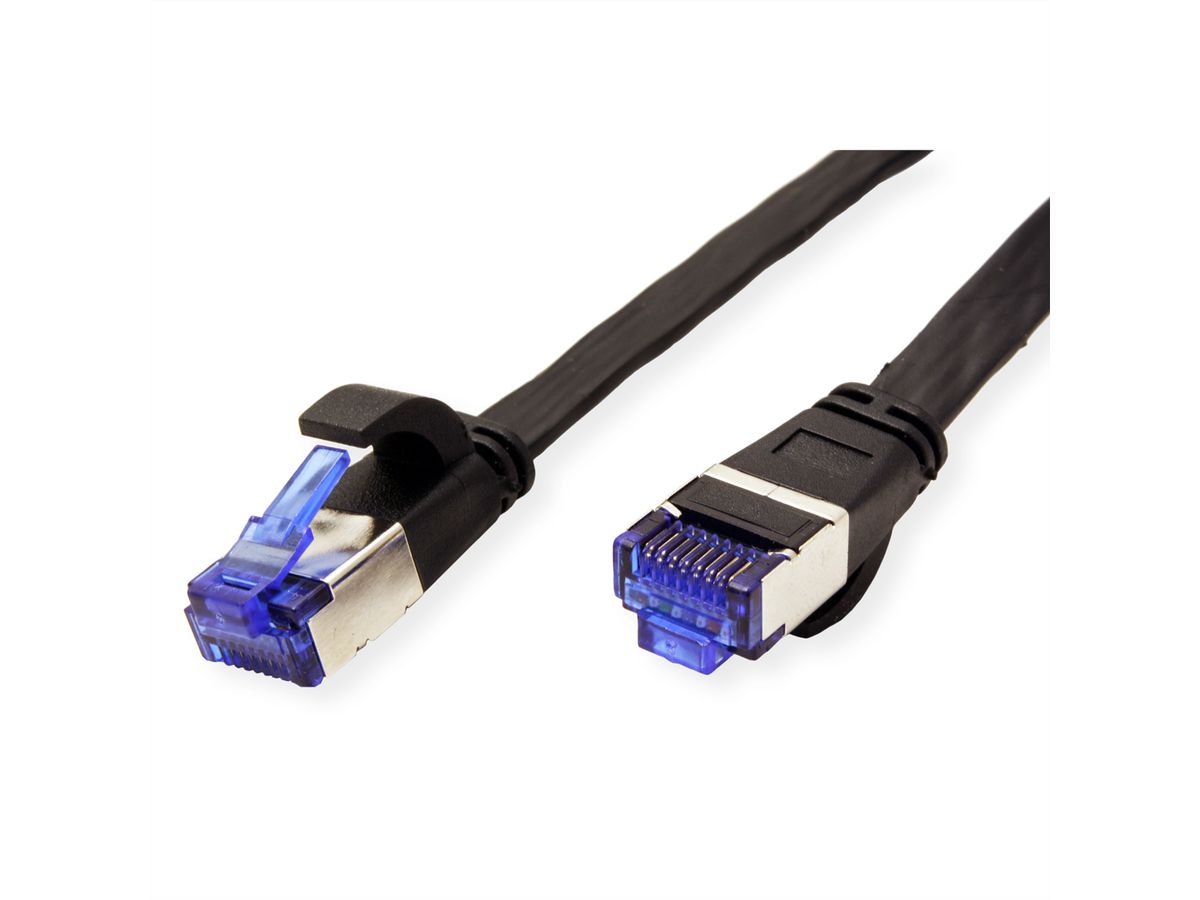 VALUE FTP Patch Cord, Cat.6A (Class EA), extra-flat, black, 1.5 m