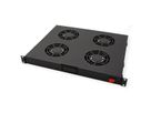 ROLINE 19-inch fan unit 4 fans, Thermostat black