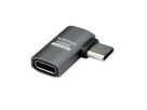 ROLINE Adapter, USB4 Gen 3x2, Aluminum, 90° flat, Type C, M/F, silver