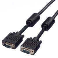 STANDARD SVGA Cable + Ferrite, HD15 M - HD15 M, black, 10 m