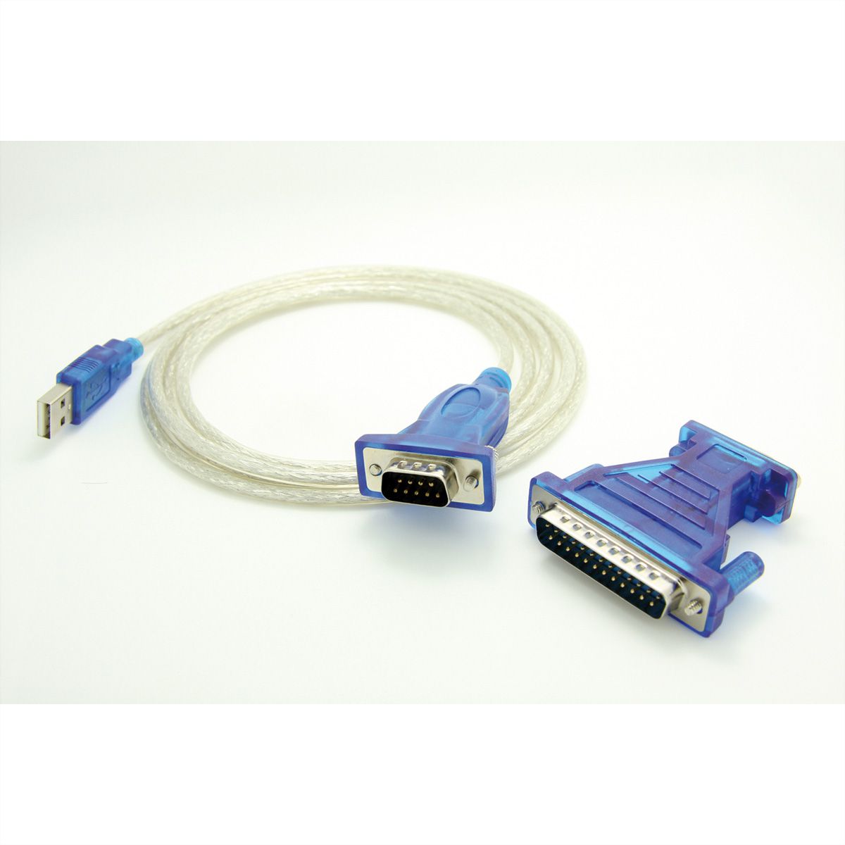 VALUE Converter Cable USB to Serial, turquoise, 1.8 m