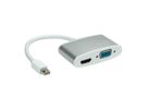 ROLINE Adapter, Mini DisplayPort - HDMI/VGA, Mini DP M - HDMI/VGA F