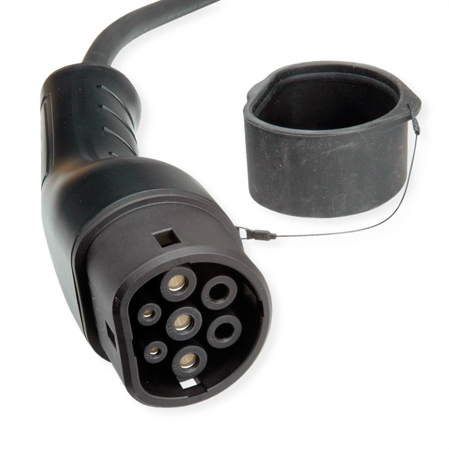 ROLINE EV Charging Cable Assembly Type2, 3-Phase, 480VAC (3P+N+E), 16 A, 11 kW, 7.5 m
