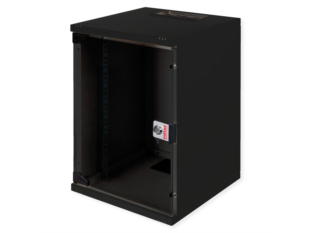ROLINE 10-inch wall-mounted housing 9 U, 312x300 WxD black