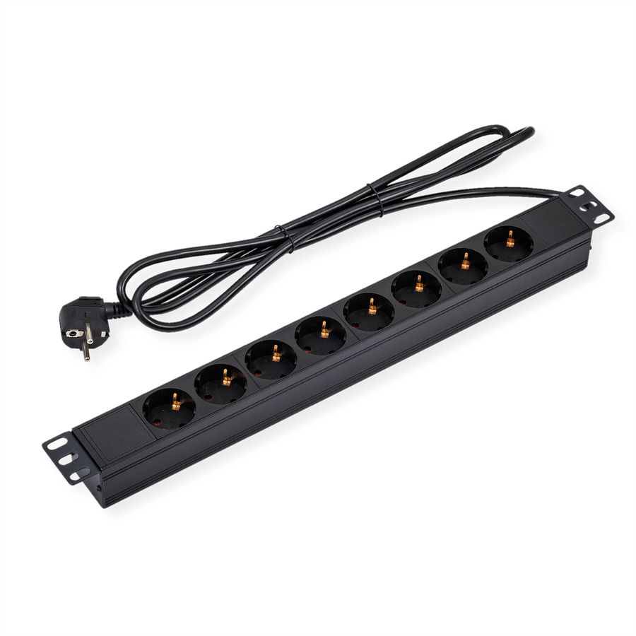 VALUE 19" PDU for Cabinets, 8x, 4000W, CEE 7/7 German Type Plug, 1.8 m