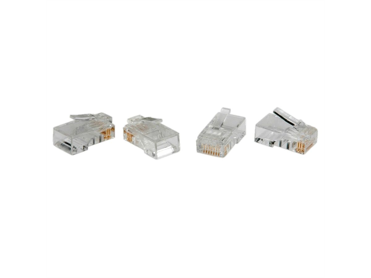 ROLINE Cat.6 (Class E) Modular Plug, UTP, for Stranded Wire, 10 pcs.