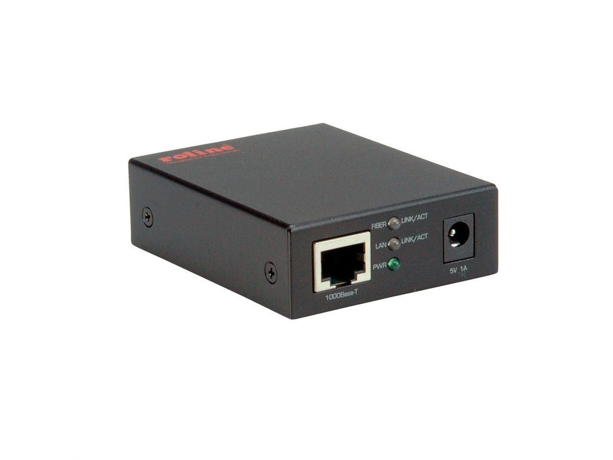 ROLINE 10/100/1000Base-T to Dual-speed Fiber Media Converter