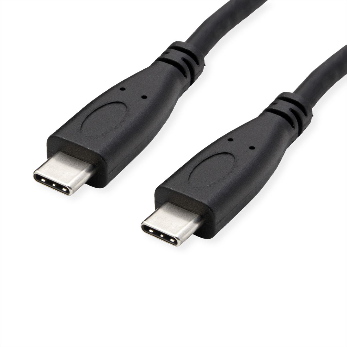 ROLINE USB 3.2 Gen 2 Cable, PD, C-C, M/M, 4K UHD-1, 10Gbit/s, Emark, 100W, black, 1 m