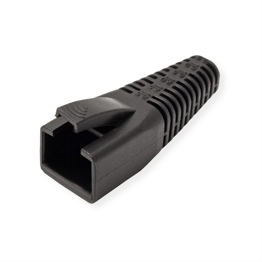 ROLINE Kink Protection Hood for RJ45, cuttable, 10 pcs., black